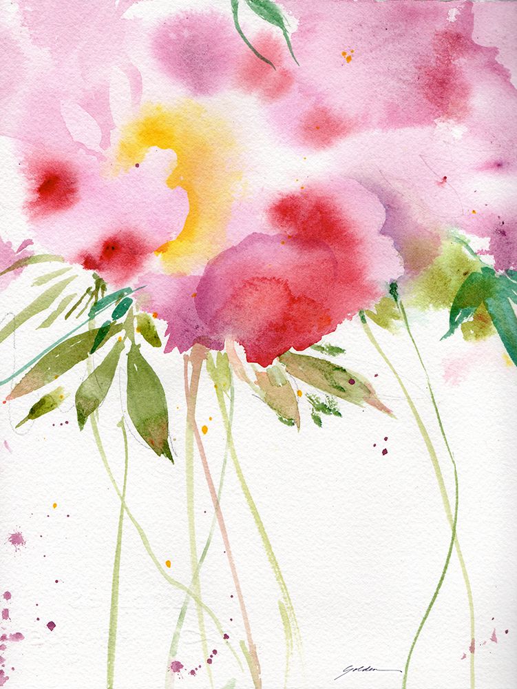 Pink Blossoming art print by Sheila Golden for $57.95 CAD
