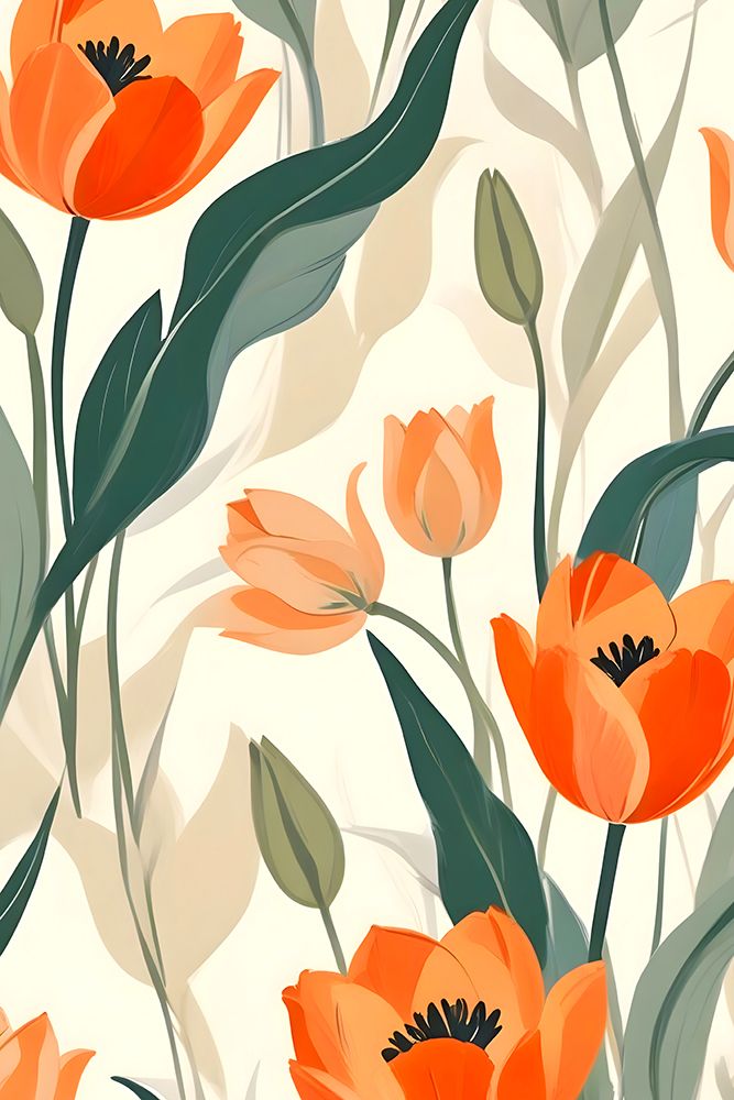 Orange Tulips art print by Uma Gokhale for $57.95 CAD