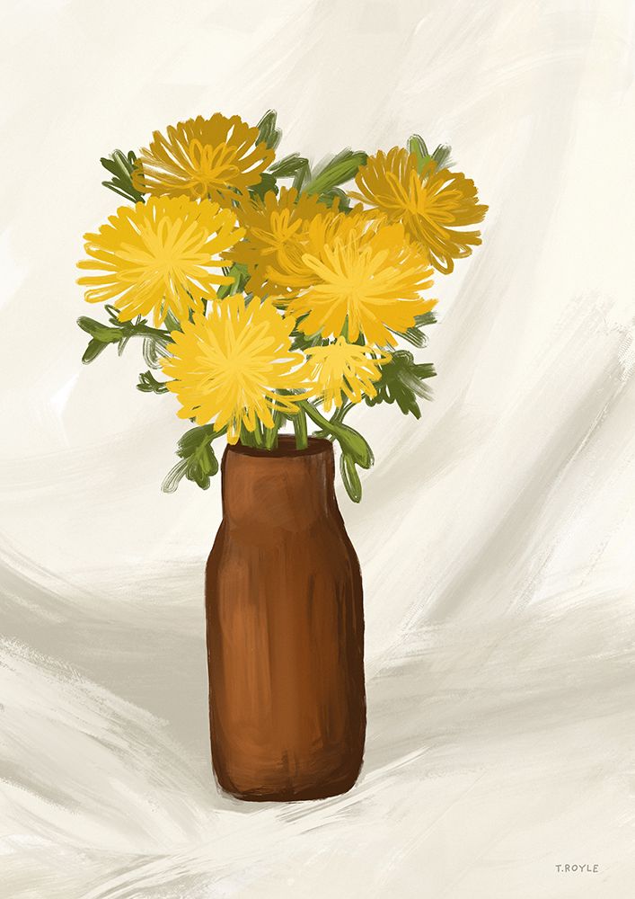 Vase of Flowers in Yellow art print by Tara Royle for $57.95 CAD