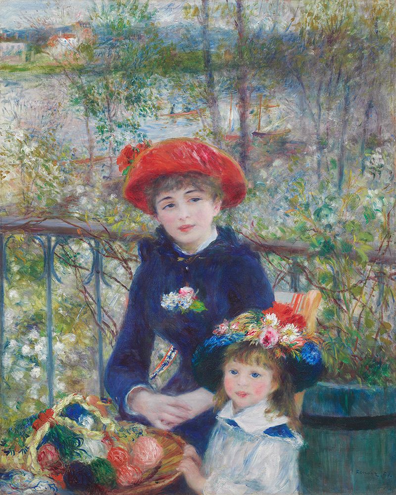 Two Sisters On the Terrace art print by Pierre Auguste Renoir for $57.95 CAD