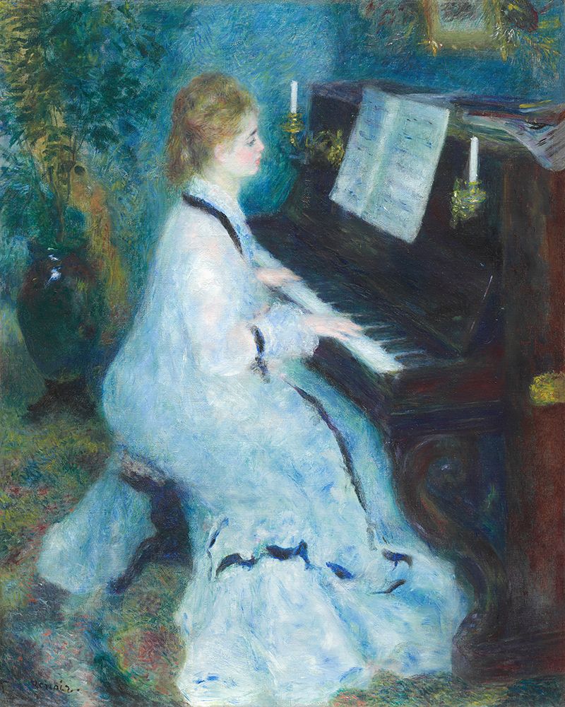 Woman At the Piano art print by Pierre Auguste Renoir for $57.95 CAD