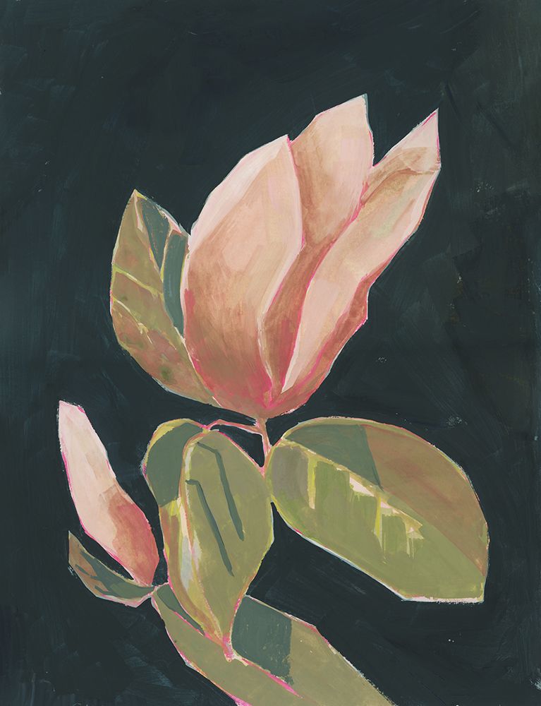 Magnolia in dark background art print by Lucrecia Caporale for $57.95 CAD