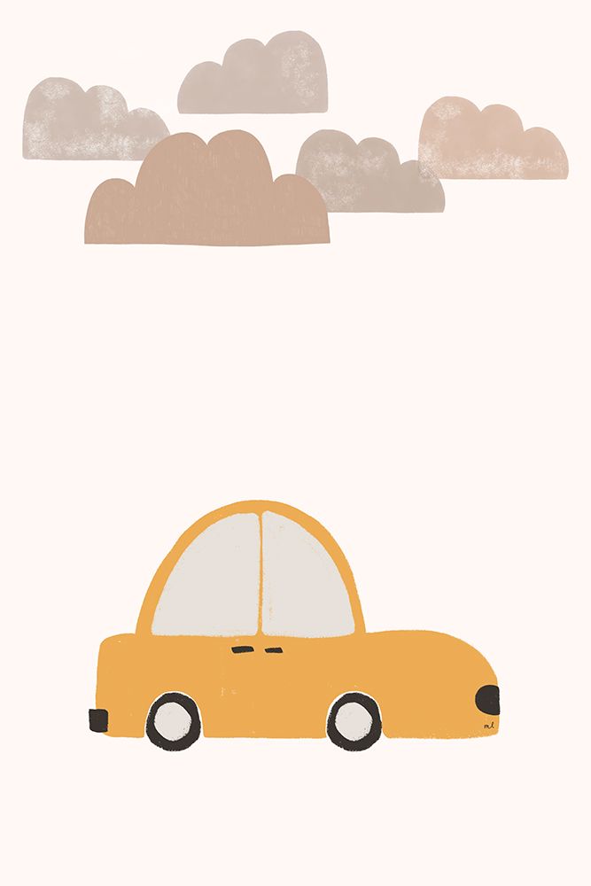 Yellow Car 24x36 art print by Menina Lisboa for $57.95 CAD
