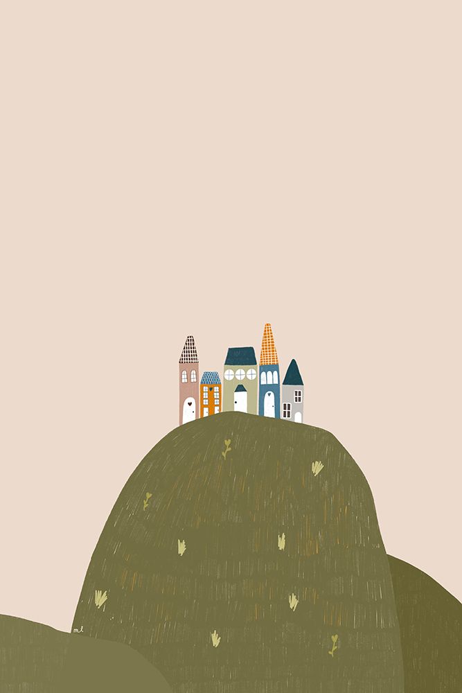 Village Houses 24x36 art print by Menina Lisboa for $57.95 CAD