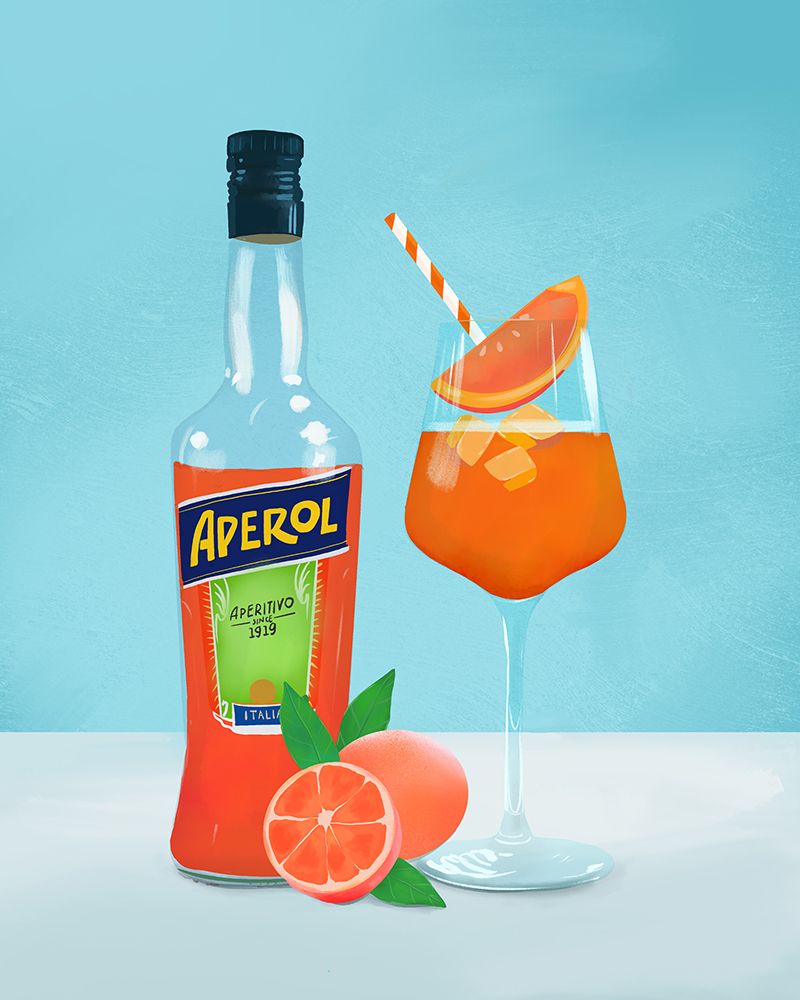 Aperol Spritz art print by Petra Lizde for $57.95 CAD