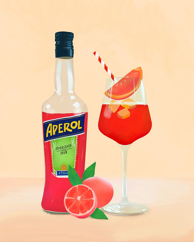 Aperol Spritz art print by Petra Lizde for $57.95 CAD