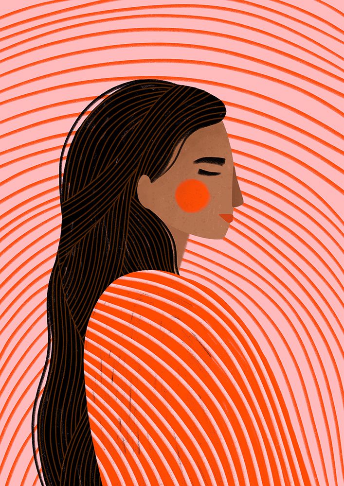 The Woman With the Lines art print by Bea Muller for $57.95 CAD