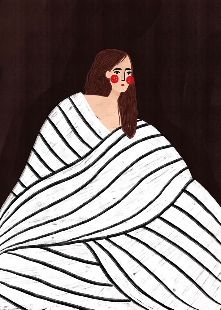 The Woman With Black and White Stripes art print by Bea Muller for $57.95 CAD