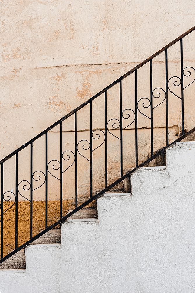 Stairs with vintage wall art print by Photolovers for $57.95 CAD