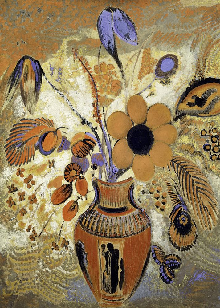 Etruscan Vase With Flowers art print by Odilon Redon for $57.95 CAD