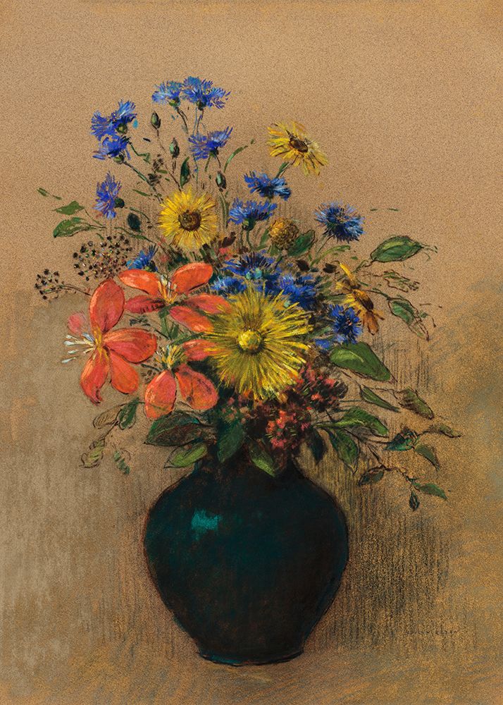 Wildflowers art print by Odilon Redon for $57.95 CAD