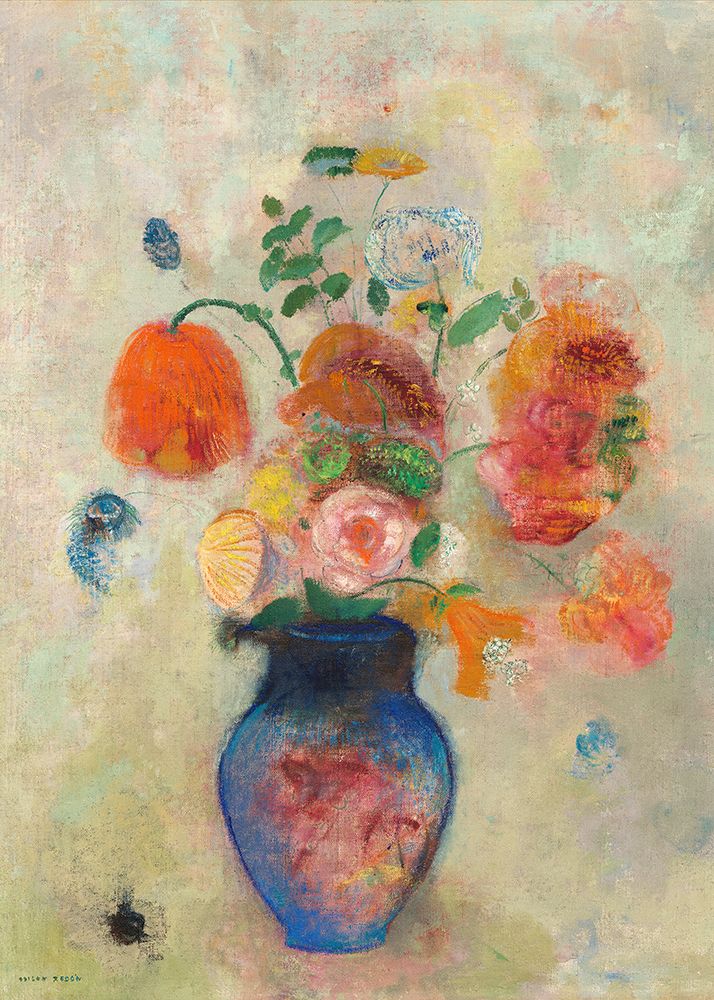 Large Vase With Flowers art print by Odilon Redon for $57.95 CAD