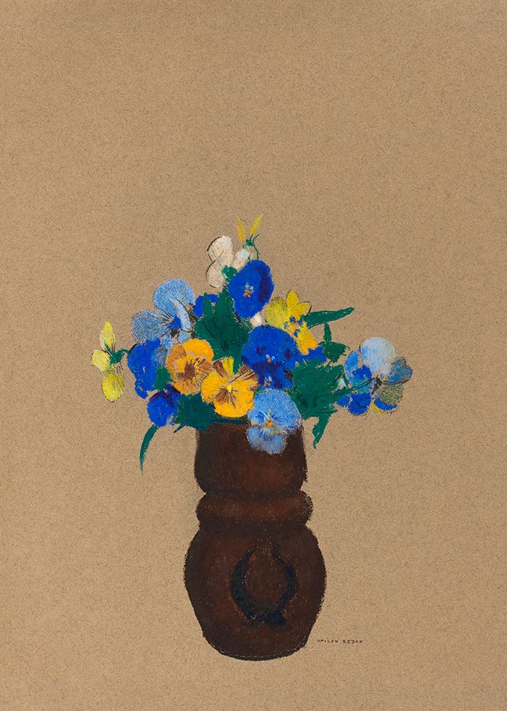 Pansies art print by Odilon Redon for $57.95 CAD