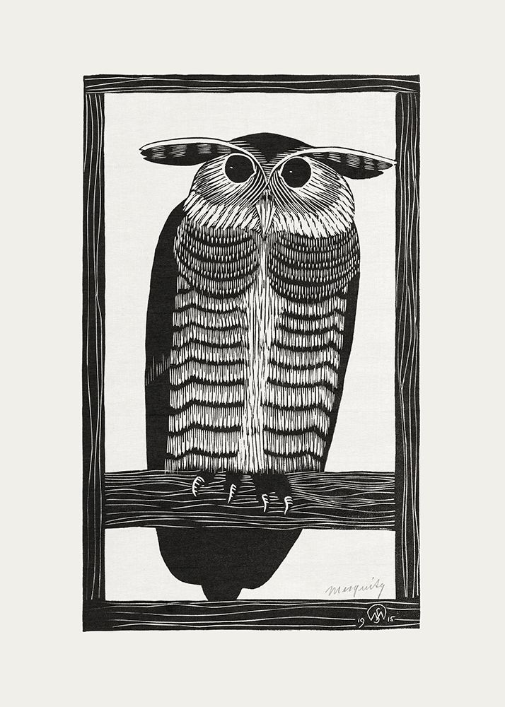 Horned Owl art print by Samuel Jessurun for $57.95 CAD