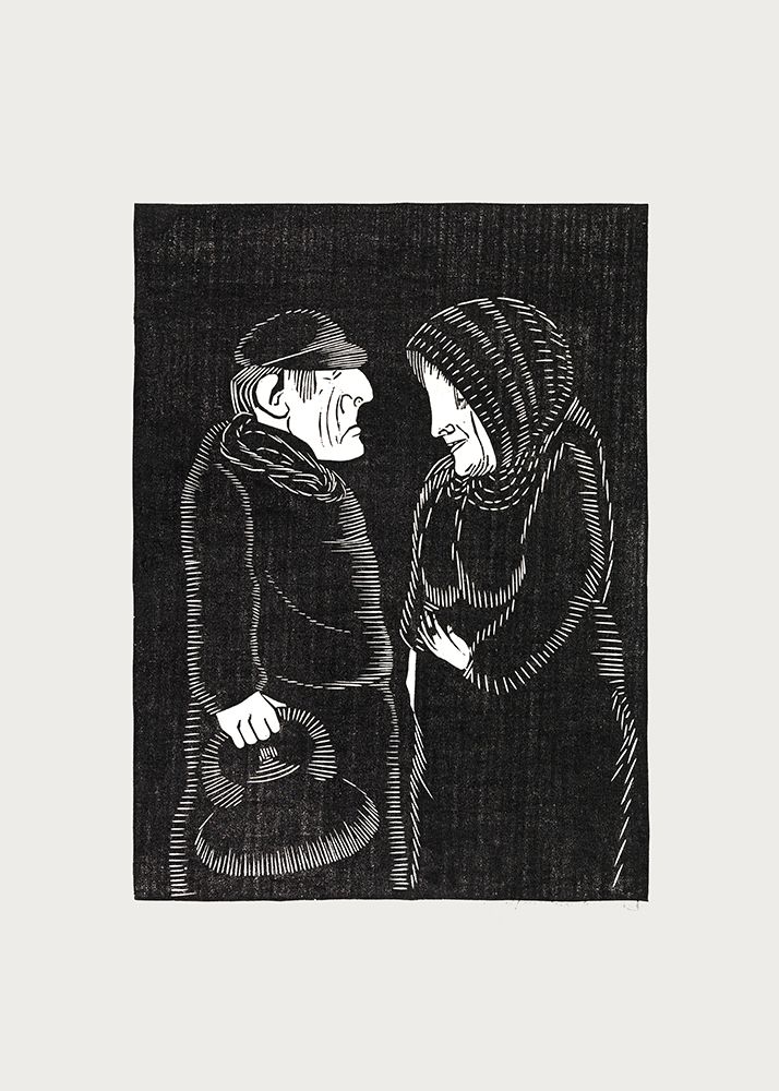 Fantastical Man and Woman art print by Samuel Jessurun for $57.95 CAD