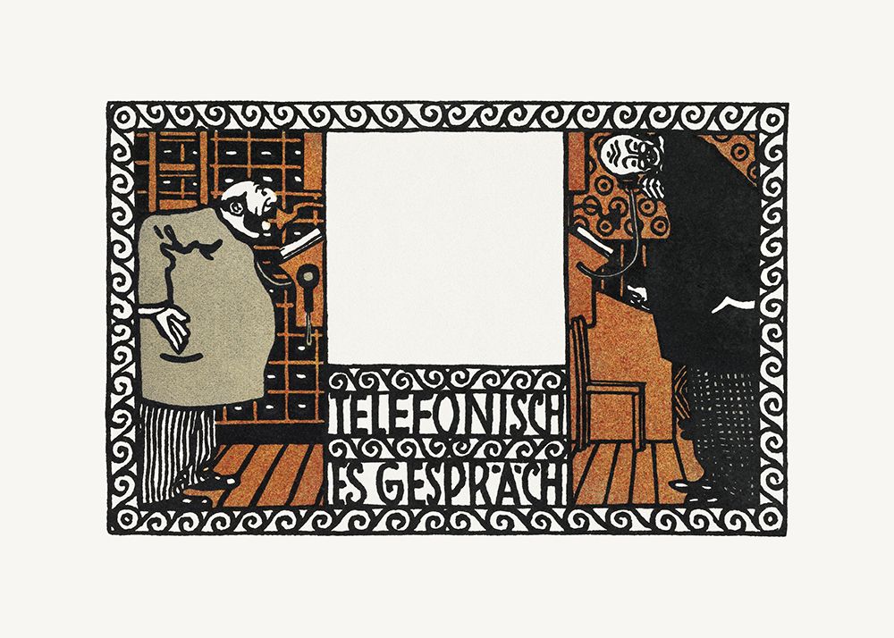 Telephone Conversation art print by Moriz Jung for $57.95 CAD