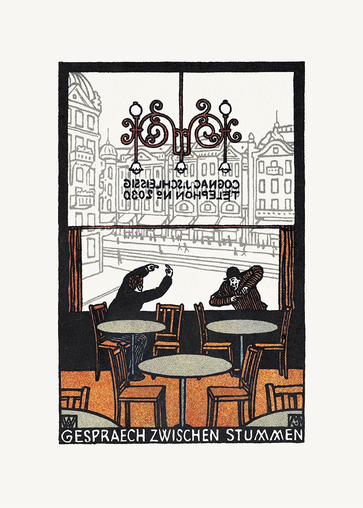 Conversation art print by Moriz Jung for $57.95 CAD