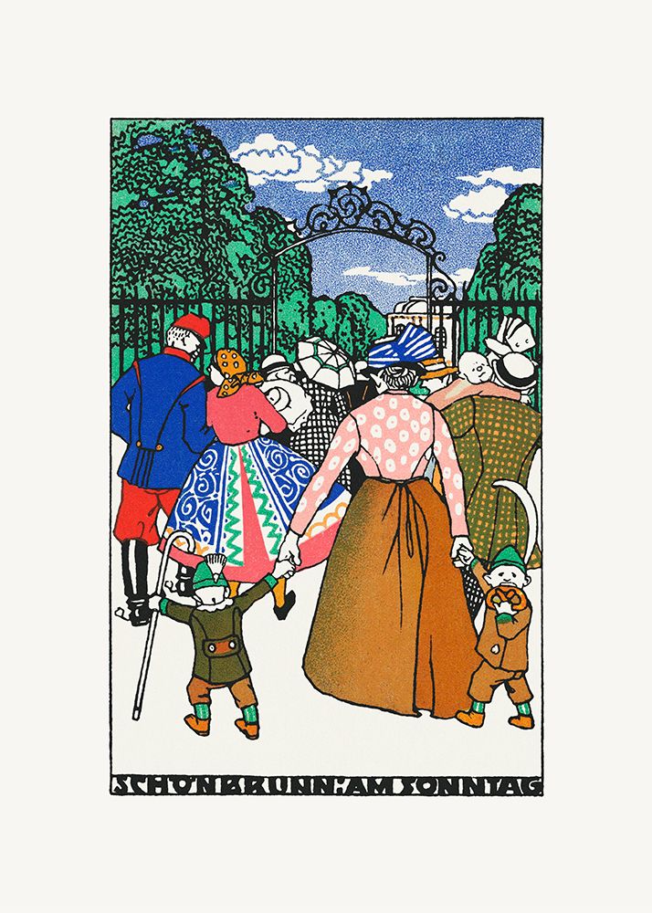 SchoI┬ênbrunn On Sunday art print by Moriz Jung for $57.95 CAD