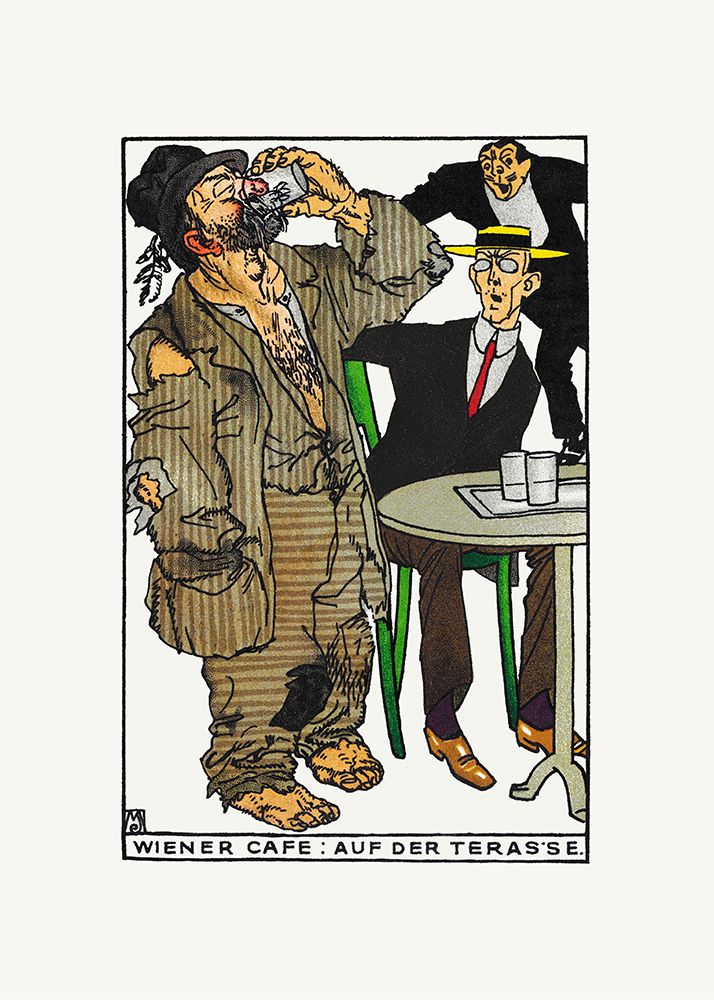 Viennese CafeI┬ü  On the Terrace art print by Moriz Jung for $57.95 CAD