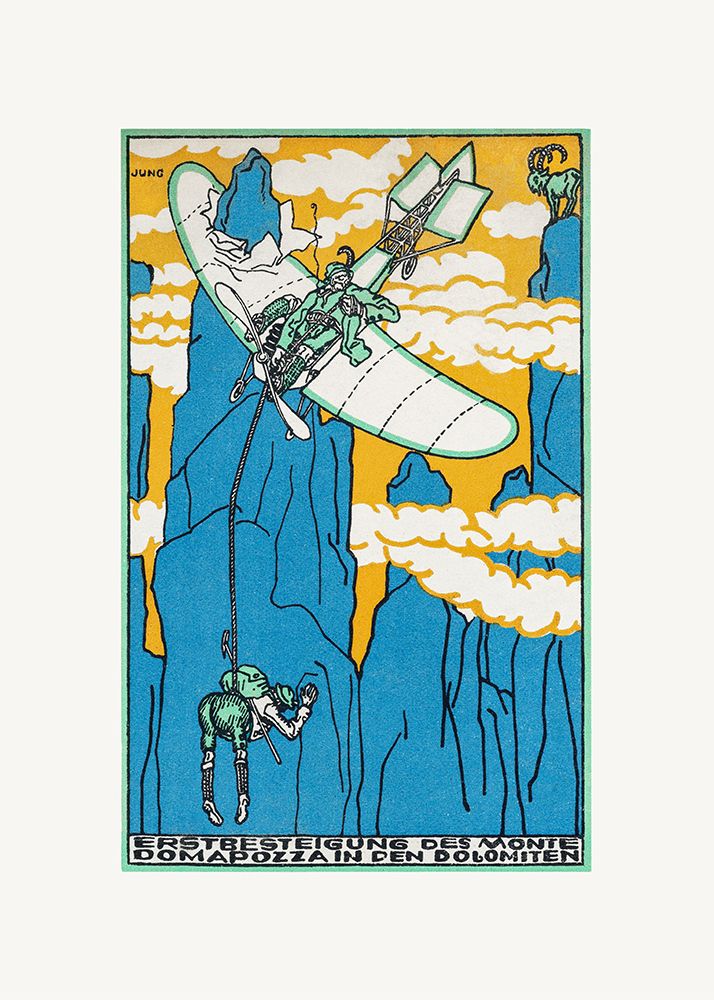 First Ascent of Monte Domapozza In the Dolomites art print by Moriz Jung for $57.95 CAD