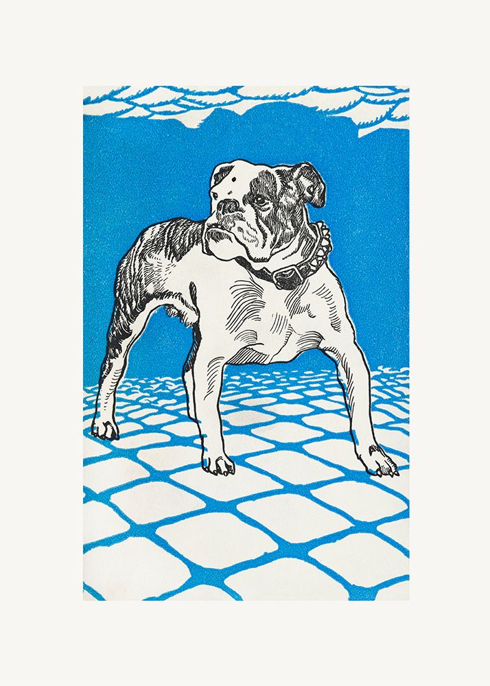 Bulldog art print by Moriz Jung for $57.95 CAD