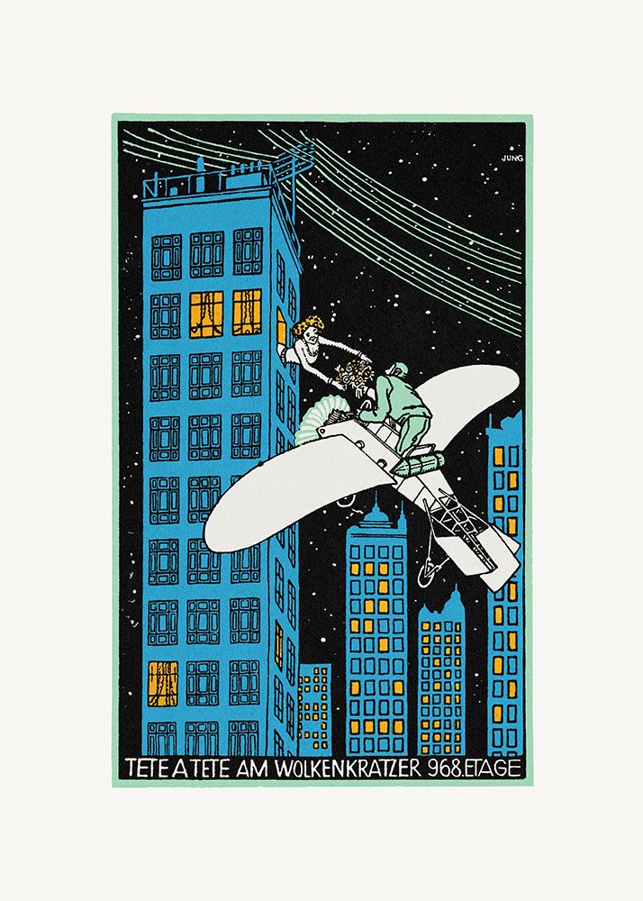 TeI┬éte AI┬ü TeI┬éte On the 968th Floor of a Skyscraper art print by Moriz Jung for $57.95 CAD