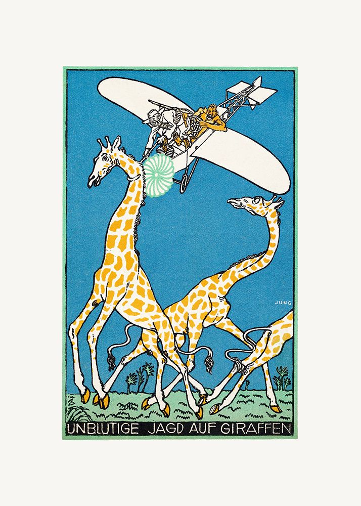 Bloodless Giraffe Hunt art print by Moriz Jung for $57.95 CAD
