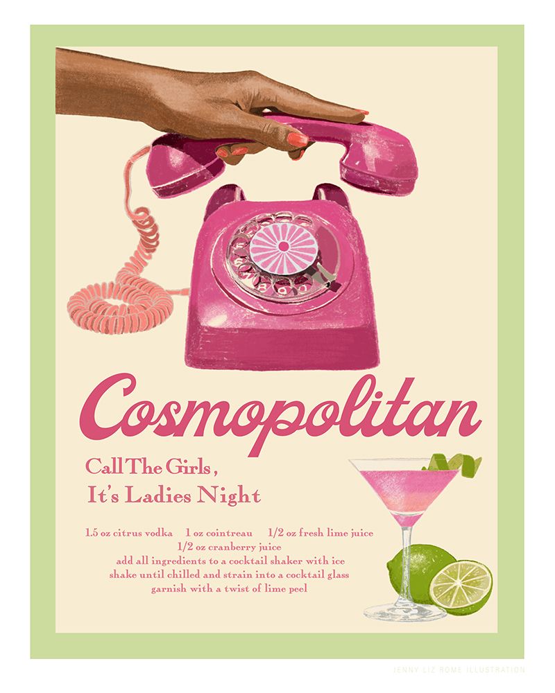 Jlr Cocktails Cosmopolitan art print by Jenny Liz Rome for $57.95 CAD