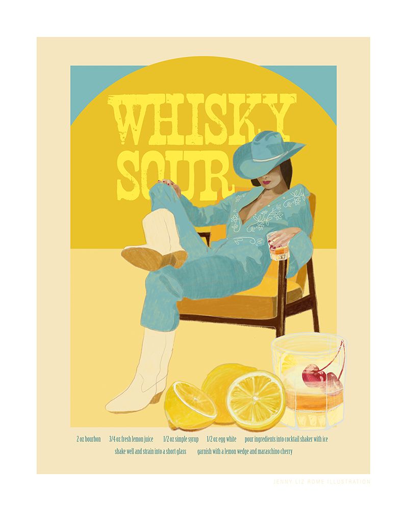 Jlr Cocktails Whiskysour art print by Jenny Liz Rome for $57.95 CAD