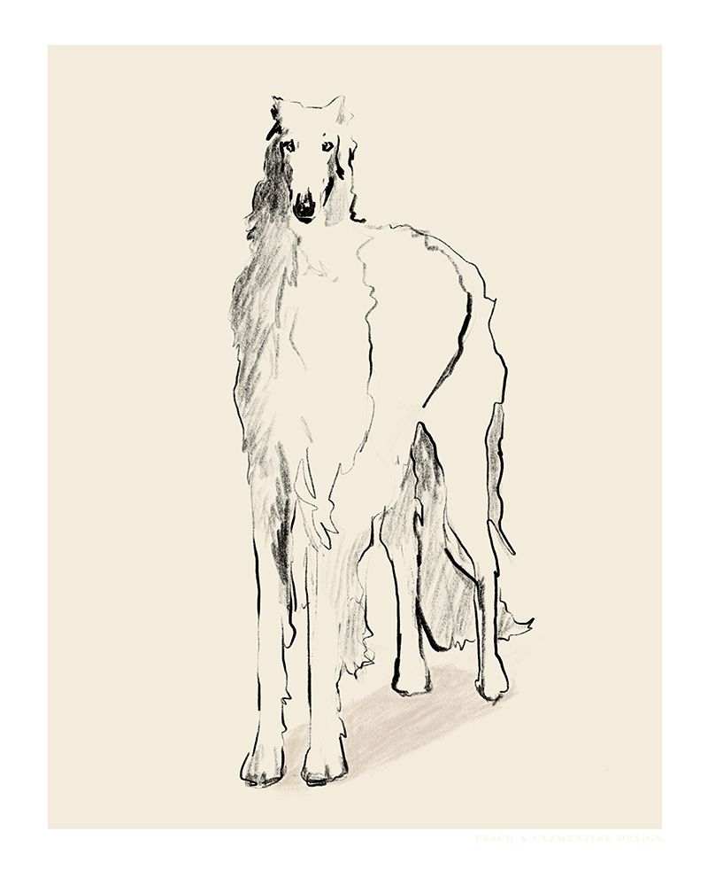 Borzoi Russian Wolfhound Pandc art print by Jenny Liz Rome for $57.95 CAD