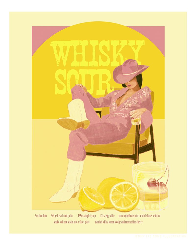 Jlr Whiskysour Pink Copy art print by Jenny Liz Rome for $57.95 CAD