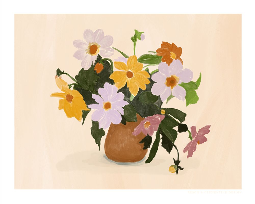 Pandcsummerflowers Copy art print by Jenny Liz Rome for $57.95 CAD