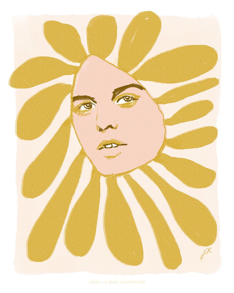 Jlr Flowerhead1 Copy 2 art print by Jenny Liz Rome for $57.95 CAD