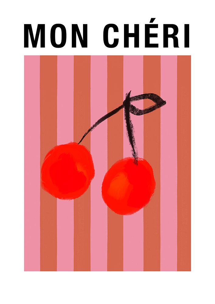 Stripedcherries Ratioiso art print by Grace Digital Art for $57.95 CAD