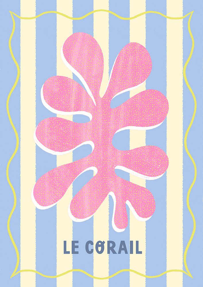 Le Corail Blue/Cream art print by Melissa Donne for $57.95 CAD