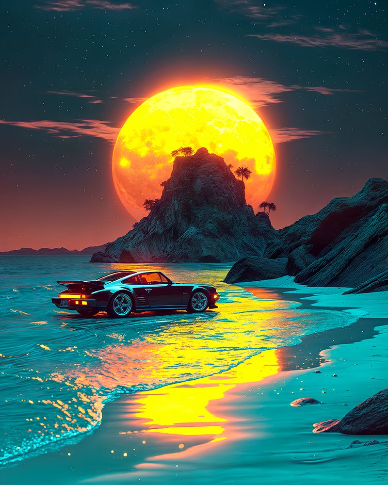 Beach drive art print by Ritvik Takkar for $57.95 CAD