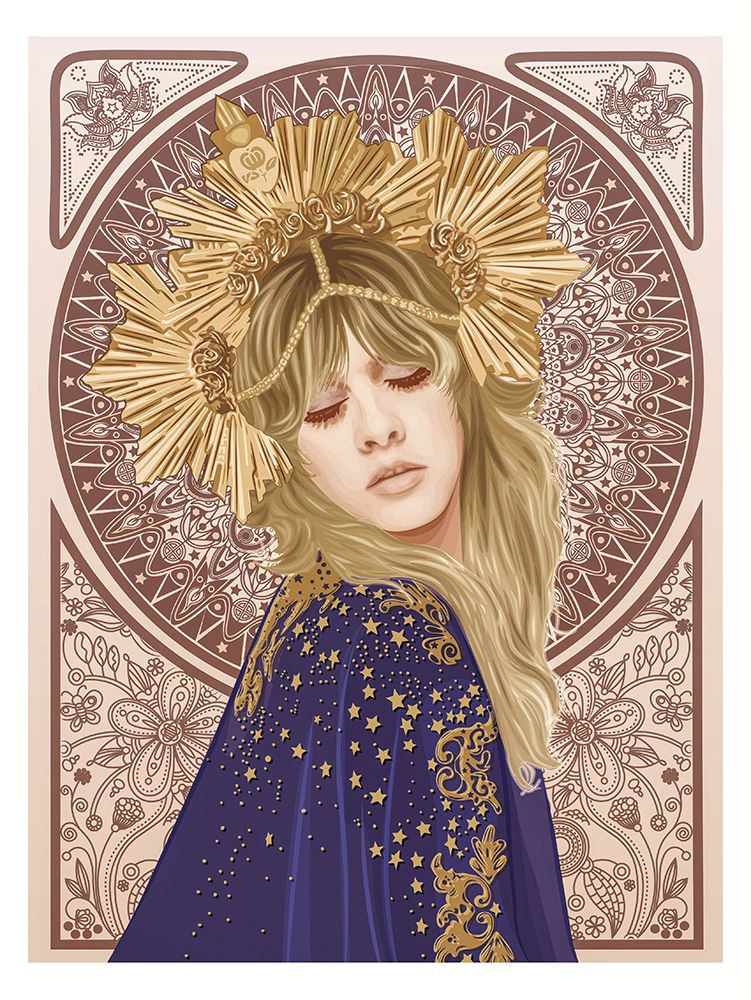 Stevie Nicks Mucha art print by Retrodrome for $57.95 CAD