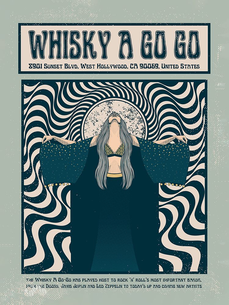 Whisky A Go Go art print by Retrodrome for $57.95 CAD