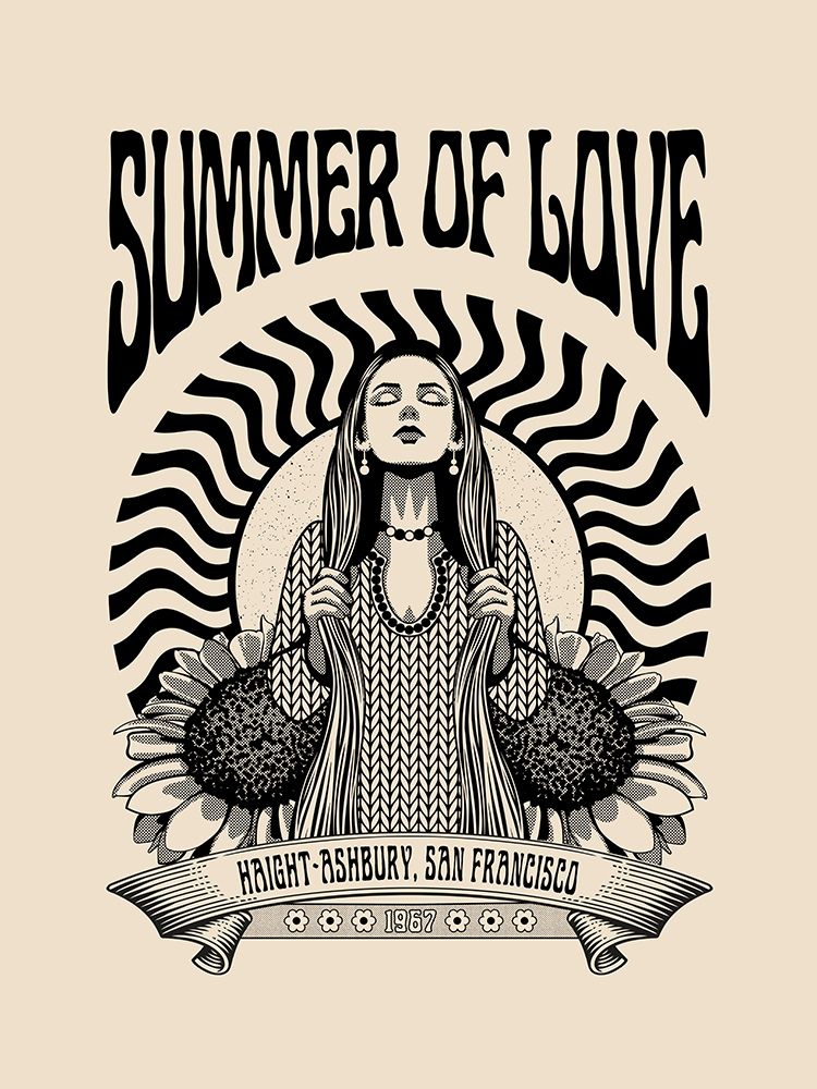 Summer of Love 1967 art print by Retrodrome for $57.95 CAD