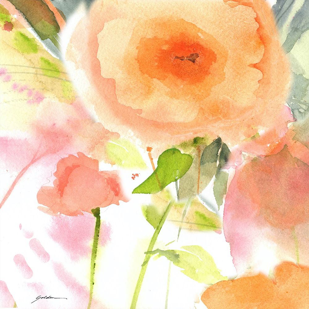 Peach Fusion Watercolor art print by Sheila Golden for $57.95 CAD