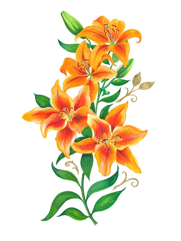 Orange Liles art print by Isabelle Brent for $57.95 CAD