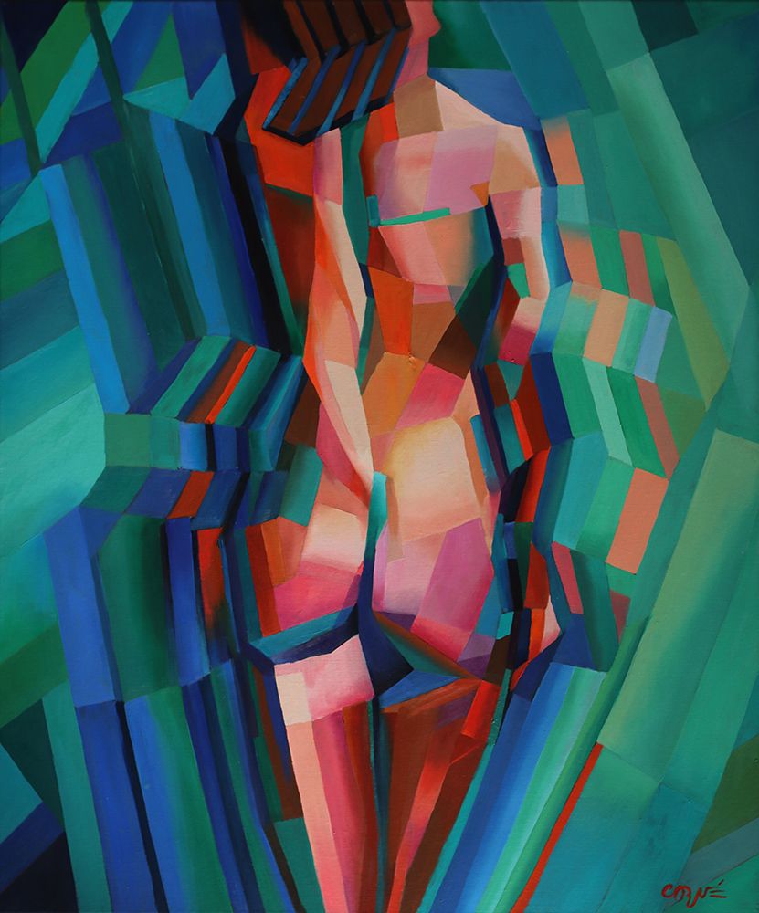 Cubist Nude 02 (2013) art print by Corne Akkers for $57.95 CAD