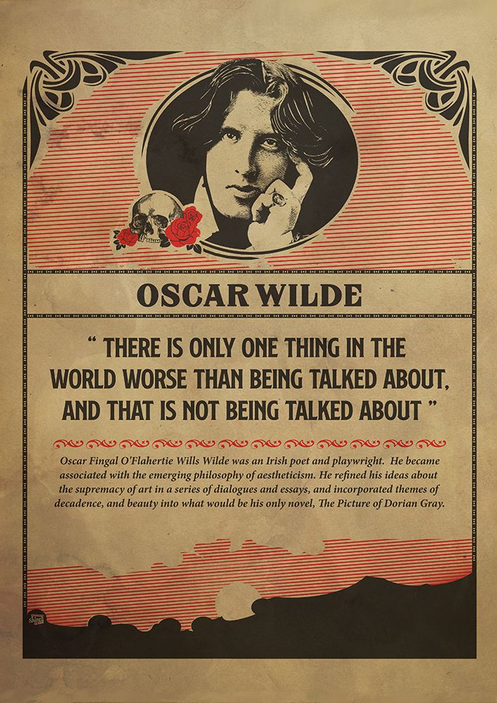 Oscar Wilde Print art print by Dionisis Gemos for $57.95 CAD
