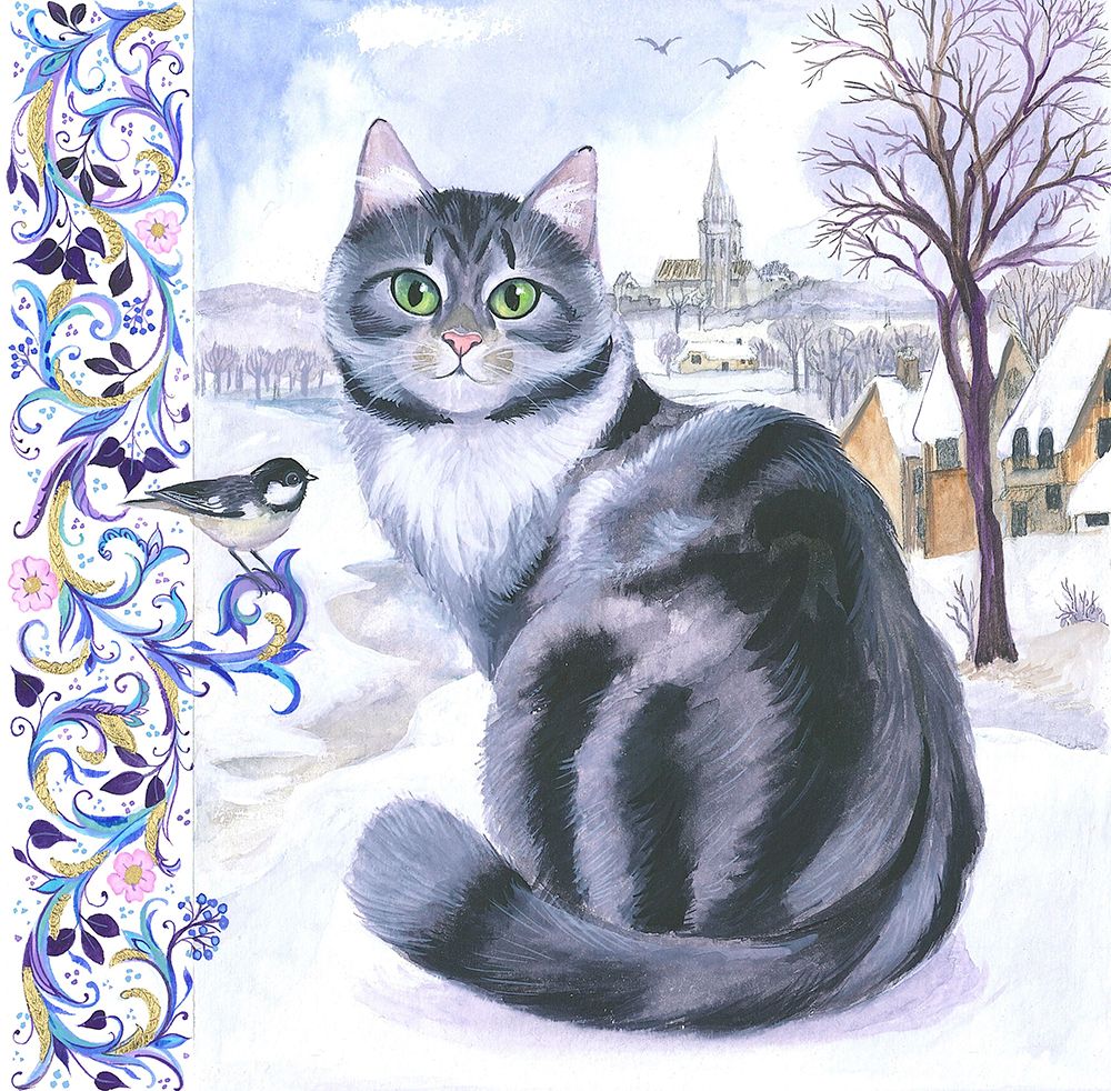 Winter Cat art print by Isabelle Brent for $57.95 CAD
