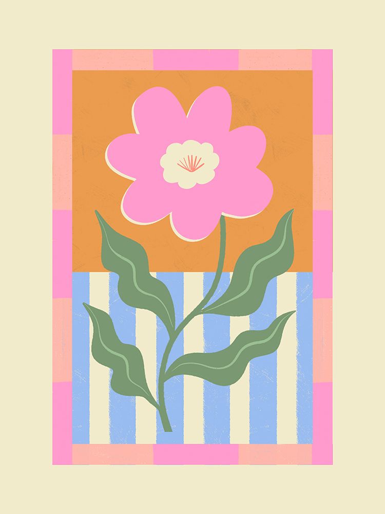 Pink Abstract Flower art print by Melissa Donne for $57.95 CAD