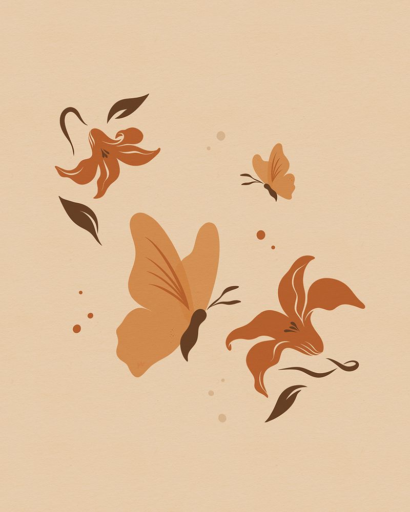 Butterflies a Flowers Light 2 art print by Mandy Tea Design for $57.95 CAD