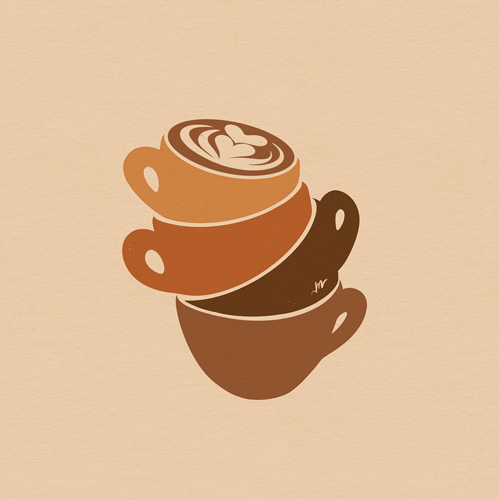 Latte Stack art print by Mandy Tea Design for $57.95 CAD