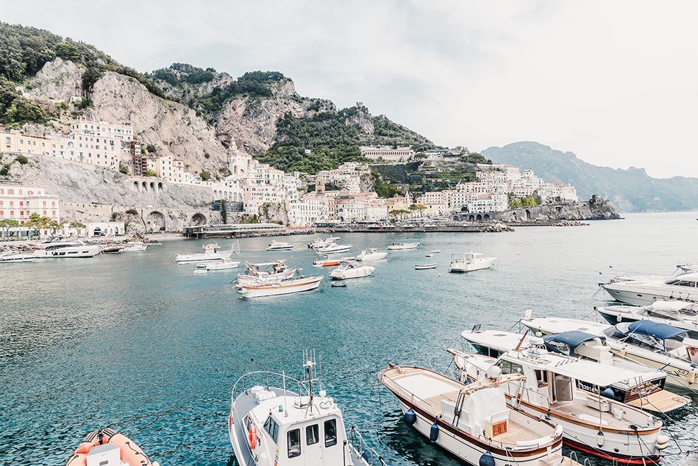 Amalfi coast with boats #2 art print by Photolovers for $57.95 CAD