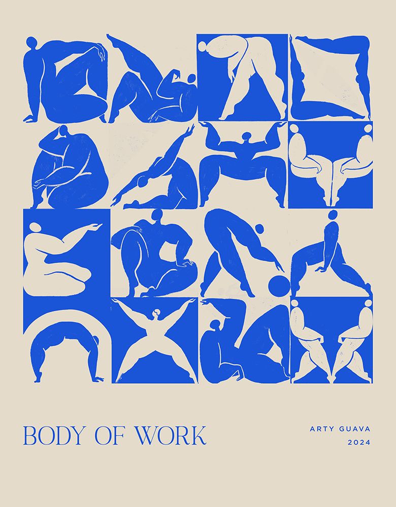 Body of Work (blue) art print by Arty Guava for $57.95 CAD