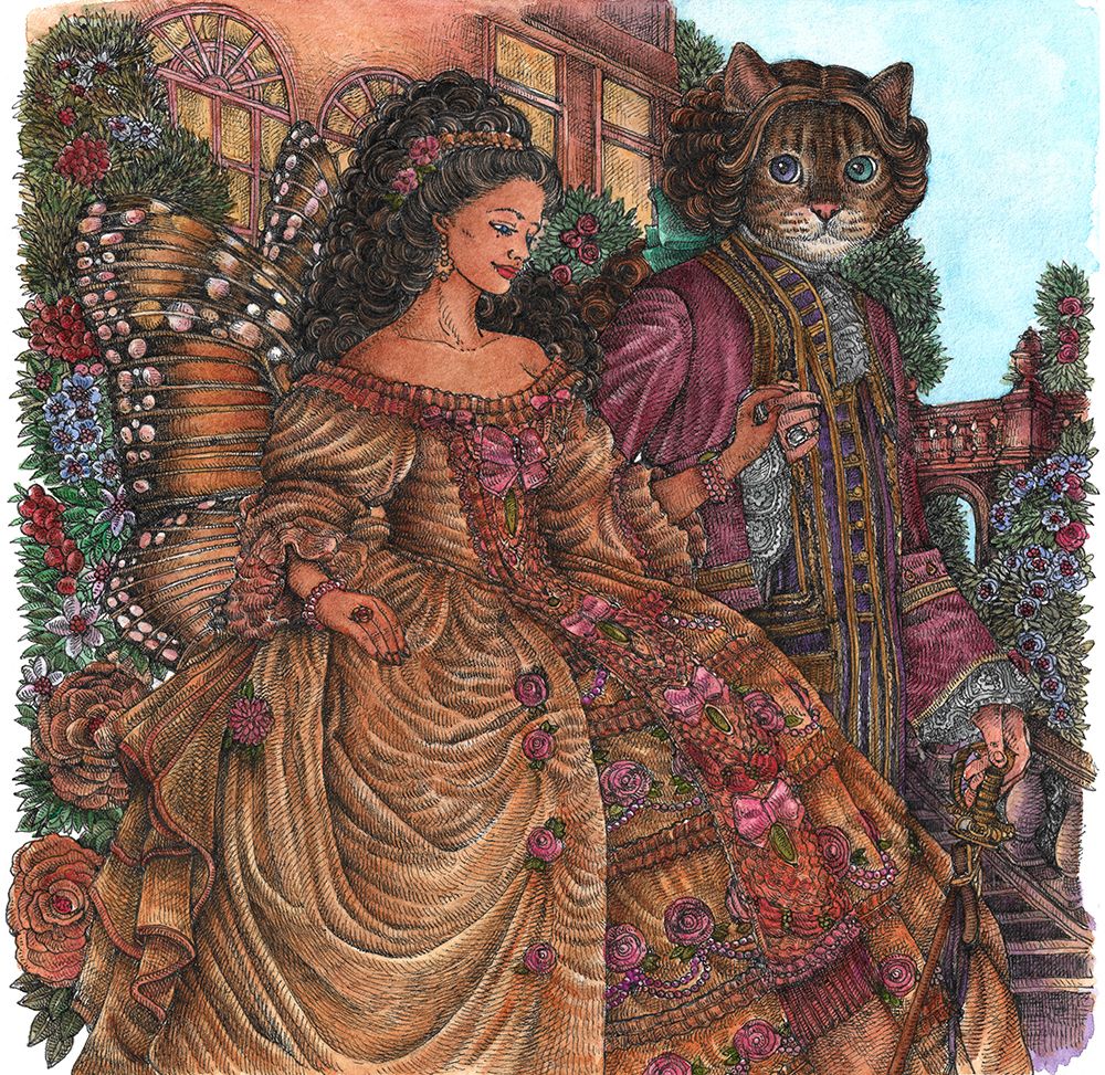 Fairy Tale Cat Prince Cinderella art print by Nicole Bustamante for $57.95 CAD